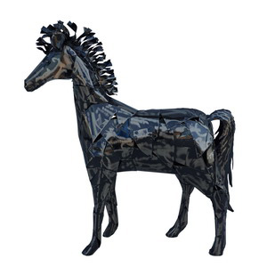 horse metal art sculpture